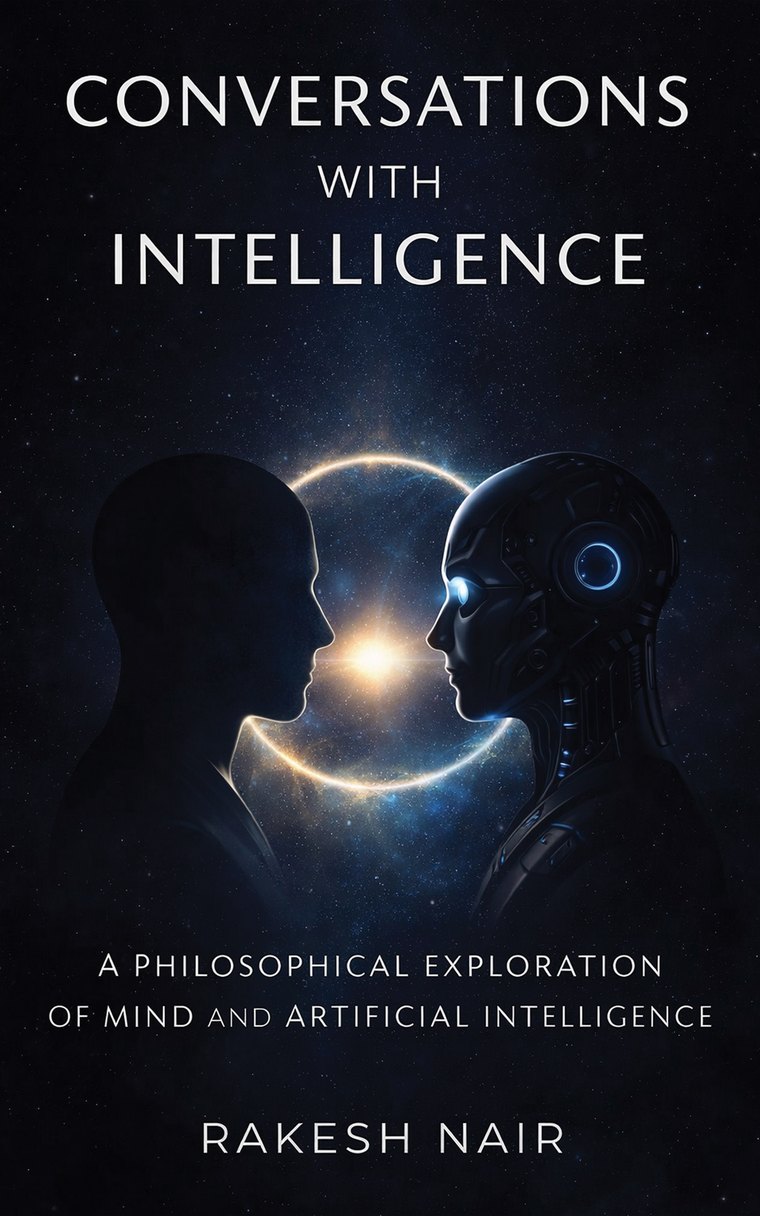 Conversations With Intelligence book cover by Rakesh Nair